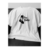 Harry Potter Free Dobby Baskılı Oversize Unisex Pamuklu Beyaz Tişört DSA28SB
