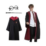 Harry Potter Gryffindor Kapşonlu Çocuk Kostüm Seti 9-10 Yaş