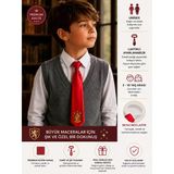 Harry Potter Gryffindor Kravat Kırmızı Renk Ayarlanabilir Lastikli 3-10 Yaş Unisex Çocuk Kravatı
