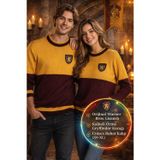 Harry Potter Gryffindor Quidditch Kazak Lisanslı Warner Bros Bordo Sarı Unisex - XL Beden