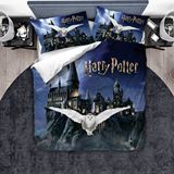 Harry Potter Hedwig Temalı Baskılı Çift Kişilik Nevresim Takımı Çok Renkli