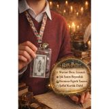 Harry Potter Hermione Granger Lisanslı Saten Boyunluk Lanyard 43 cm Kartlık+Figür Warner Bros