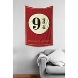 Harry Potter Hogwarts Express Desenli Duvar Örtüsü Duvar Halısı Tapestry Süetimsi Dokulu%100 Polyester Kumaş