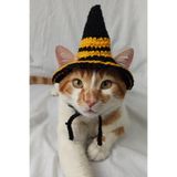 Harry Potter Hogwarts Hufflepuff Cadı Şapka Örgü Kedi Köpek Şapkası Evcil Hayvan Şapkası