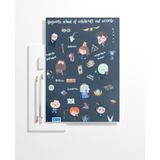 Harry Potter Hogwarts Temalı Çizgisiz Defter - Çok Renkli