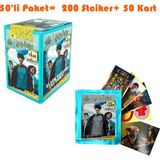 Harry Potter Hogwarts'ta 1 Yıl Sticker Seti 50li Paket (50'li Paket= 200 Stciker+ 50 Kart)