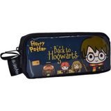 Harry Potter Kalem Çantası, Harry Potter Desenli Kalem Kutu, Kalemlik, Kalem Kutu, Harry Poter Kalemlik - Gri - 20CM - Çift Bölmeli