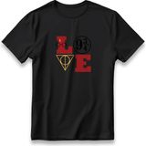 Harry Potter Love T-Shirt Baskılı Oversize Unisex %100 Pamuklu Nefes Alan Kalın Kumaşlı Tişört - Siyah