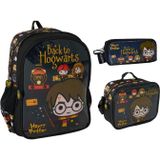 Harry Potter Okul Çantası-Beslenme Ve kalem Çantası Seti