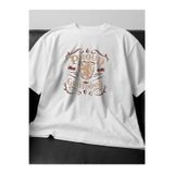 Harry Potter Proud Gryffindor Baskılı Oversize Unisex Pamuklu Beyaz Tişört DSA10SB