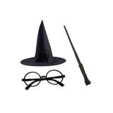 Harry Potter Şapkası Gözlük Ve Asa Cosplay Parti Doğum Günü Cadılar Bayramı Seti 1450