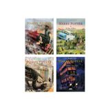 Harry Potter Serisi Ciltli Resimli Özel Baskılar 4 Kitap Set - Felsefe Taşı - Sırlar Odası - Ateş
