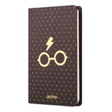 Harry Potter Sert Kapak Lastikli Mini Defter Gözlük Bordo