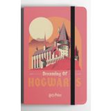 Harry Potter Sert Kapak Mini Defter Hogwarts Pembe