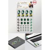 Harry Potter Slytherin Lisanslı Sticker Set 15x27cm Su Geçirmez HD Baskı Folyo