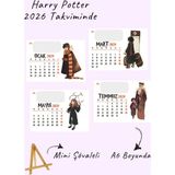 Harry Potter Tasarımlı Şövale Masa Takvimi 2026 - Yatay Tasarım
