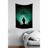 Harry Potter ve Ruh Emici Desenli Duvar Örtüsü Duvar Halısı Tapestry Süetimsi Dokulu%100 Polyester Kumaş