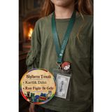 Harry Potter Warner Bros Lisanslı Slytherin Boyunluk 43cm Kartlık 14x10 Ron Figür Yaka Kartı Askısı
