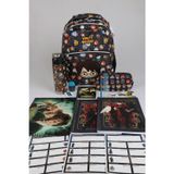 Harry Potter x Dekomus "Wizard Icons Collection" Harry Potter Lisanslı Kırtasiye Seti İlkokul ve Kalem Çantası,700 ml Matara,A4 defte