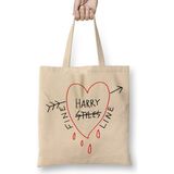 Harry Styles Inspired Harry Styles Gucci Fine Line Harry Styles Tee Fine Line Gucci 01 Bez Çanta Uzun Saplı - Açık Bej - 40 X 40
