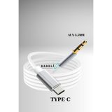 harry Type-c To 3.5 mm Aux Audio Örgü Kablo Araç İçi Uyumlu Aux Kablosu Araç İçi Dönüştürücü