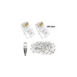 Harry Yeni Rj45 Cat5 Cat6 Ethernet Internet Kablo Soketi Konnektörü 8P8c Rj45 Jack Utp Jak Uç 100 Adet