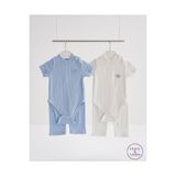 Harry&Millie Kral taç nakışlı kısa kol 2'li Bebek alt-üst takım çıtçıtlı pijama takımı yazlık ( 2 takım gönderilir)