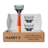 Harry's Erkekler için Tıraş Jiletleri, bir Jilet ve 3 Tıraş Bıçağı Yedekleri (Köz) içerir