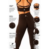 HARSFIT KADIN YÜKSEK BEL SCRUNCH TOPARLAYICI 7/8 SPOR TAYT PUSH UP SEAMLESS ACI KAHVE FİTNESS TAYT