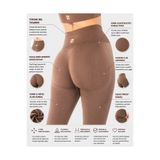 HARSFIT KADIN YÜKSEK BEL SCRUNCH TOPARLAYICI 7/8 SPOR TAYT PUSH UP SEAMLESS KAHVERENGİ FİTNESS TAYT