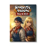 Harvest Moon Boy & Girl: Çiftlikte İkili - Oyuncu Odası Metal Tablo - Mıknatıslı Montaj