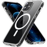 HARVORTEZ iPhone 11 MagSafe Uyumlu Güçlü Manyetik Kılıf, PC Çevre Dostu Malzeme, Logo Görünür Kapak, TamUyumlu, Köşe Darbe Emicili Zarif Case (Şeffaf)