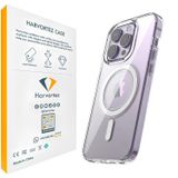 HARVORTEZ iPhone 11 Pro MagSafe Uyumlu Güçlü Manyetik Kılıf, PC Çevre Dostu Malzeme, Logo Görünür Kapak, TamUyumlu, Köşe Darbe Emicili Zarif Case (Şeffaf)