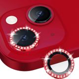 HARVORTEZ iPhone 11,11 Pro,11 ProMax,12,12 Pro için, TAŞLI, Kamera Lens Koruyucu, Basit Kurulum,HD Görüş, Metal Çerçeve, 9H Temperli Cam, Çizilmeye Dayanıklı, Diamond Camera Lens Protector, (Kırmızı)