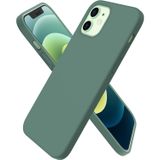 HARVORTEZ iPhone 12/12 Pro Kılıf 6.1" ile Uyumlu Premium Sıvı Silikon Kılıf - Yumuşak Dokulu, Mikrofiber Kadife Astarlı, 3 Katmanlı Darbe Emici Sert Kapak - Kaktüs