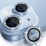 HARVORTEZ iPhone 13,13 Mini,12 Pro Max için, TAŞLI, Kamera Lens Koruyucu, Basit Kurulum, HD Görüntü, Metal Çerçeve, 9H Temperli Cam, Çizilmeye Dayanıklı, Diamond Camera Lens Protector (Mavi)
