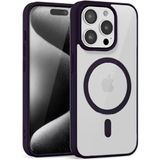 HARVORTEZ, iPhone 14 Pro, MagSafe ile Uyumlu Güçlü Manyetik Kılıf, Şeffaf SARARMAZ Arka Kapak, Gerçekçi Tuş Basım Hissi, Kaymaz Yüzey, Çevre Dostu, Köşe Korumalı, Premium Case (Derin Mor)