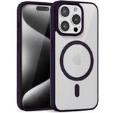 HARVORTEZ, iPhone 14 Pro Max, MagSafe ile Uyumlu Güçlü Manyetik Kılıf, Şeffaf SARARMAZ Arka Kapak, Gerçekçi Tuş Basım Hissi, Kaymaz Yüzey, Çevre Dostu, Köşe Korumalı, Premium Case (Derin Mor)