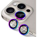 HARVORTEZ iPhone 14 Pro,14 Pro Max için, Kamera Lens Koruyucu, Basit Kurulum, HD Berrak Görüntü, Metal Çerçeve, 9H Temperli Cam, Çizilmeye Dayanıklı, Camera Lens Protector (Renkli)