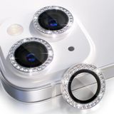 HARVORTEZ iPhone 14,14 Plus için, TAŞLI, Kamera Lens Koruyucu, Basit Kurulum, HD Görüntü, Metal Çerçeve, 9H Temperli Cam, Çizilmeye Dayanıklı, Diamond Camera Lens Protector (Gümüş)