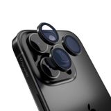 HARVORTEZ iPhone 15 Pro / 15 Pro Max ile Uyumlu Safir Kamera Lens Koruyucu - Alüminyum Çerçeveli, Hizalama Aparatlı, Su Geçirmez Glue Layer,%95+ Kristal Netlikte 9H Safir Cam - Siyah Titanyum