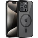 HARVORTEZ, iPhone 15 Pro Max, MagSafe ile Uyumlu Güçlü Manyetik Kılıf, Şeffaf SARARMAZ Arka Kapak, Gerçekçi Tuş Basım Hissi, Kaymaz Yüzey, Çevre Dostu, Köşe Korumalı, Premium Case (Siyah)