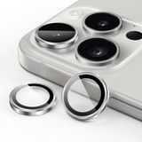 HARVORTEZ iPhone 15 Pro,15 Pro Max için, Kamera Lens Koruyucu, Basit Kurulum, HD Berrak Görüntü, Metal Çerçeve, 9H Temperli Cam, Çizilmeye Dayanıklı, Camera Lens Protector (Beyaz Titanyum)
