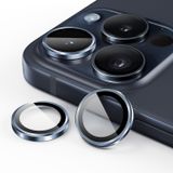 HARVORTEZ iPhone 15 Pro,15 Pro Max için, Kamera Lens Koruyucu, Basit Kurulum, HD Berrak Görüntü, Metal Çerçeve, 9H Temperli Cam, Çizilmeye Dayanıklı, Camera Lens Protector (Mavi Titanyum)