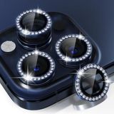 HARVORTEZ iPhone 15 Pro,15 Pro Max için, TAŞLI, Kamera Lens Koruyucu, Basit Kurulum, HD Görüntü, Metal Çerçeve, 9H Temperli Cam, Çizilmeye Dayanıklı, Diamond Camera Lens Protector (Mavi Titanyum)