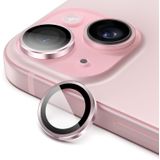 HARVORTEZ iPhone 15,15 Plus için, Kamera Lens Koruyucu, Basit Kurulum, HD Berrak Görüntü, Metal Çerçeve, 9H Temperli Cam, Çizilmeye Dayanıklı, Camera Lens Protector (Pembe)