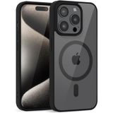 HARVORTEZ iPhone 16 Plus Kılıf 6.7" MagSafe ile Uyumlu Güçlü Manyetik Kılıf, Şeffaf [SARARMAZ] Arka Kapak, Gerçekçi Tuş Basım Hissi, Kaymaz Yüzey, (BPA İÇERMEZ), Ultra Berrak - Siyah