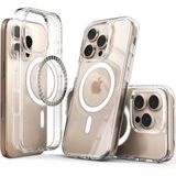 HARVORTEZ iPhone 16 Pro MagSafe Uyumlu Güçlü Manyetik Kılıf, PC Çevre Dostu Malzeme, Logo Görünür Kapak, TamUyumlu, Köşe Darbe Emicili Zarif Case (Şeffaf)