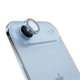 HARVORTEZ iPhone 17 Air ile Uyumlu Safir Kamera Lens Koruyucu - Alüminyum Çerçeveli, Hizalama Aparatlı, Su Geçirmez Glue Layer,%95+ Kristal Netlikte 9H Safir Cam - Gök Mavisi