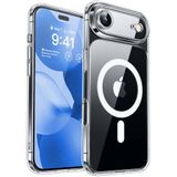 HARVORTEZ, iPhone 17 Air, MagSafe ile Uyumlu Güçlü Manyetik Kılıf, Sararmaz Sert PC Çevre Dostu Kapak, Ahize/Hoparlör Filtreli, Gerçek Buton Hissi, Kamera Yükseltili, İnce Kapak, Case (Şeffaf)